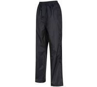 Regatta Women's Ladies Pack It away Waterproof Overtrousers Black Navy RWW158