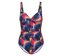 Regatta Womens/Ladies Sakari Brush Stroke Tummy Control One / 8 UK Navy/Brushstr