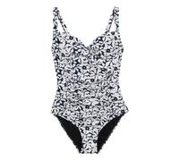 (8 UK, Navy/White) Regatta Womens/Ladies Sakari Large Floral Tummy Control One Piece Swimsuit