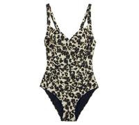 Regatta Womens/Ladies Sakari Leopard Print Tummy Control One Piece Swimsuit - Natural - Natural - 10 UK