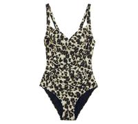 Regatta Womens/Ladies Sakari Leopard Print Tummy Control One Piece Swimsuit (Natural) - Size 8 UK