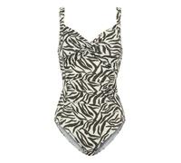 Regatta Womens Sakari Zebra Print Tummy Control One Piece Swimsuit - Tonal Grey - 10 UK - Tonal Grey