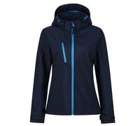 Regatta Womens/Ladies Venturer 3 Layer Hooded Soft Shell Jacket - Navy/French Blue - 14 UK - Navy/French Blue