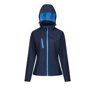 Regatta Womens/Ladies Venturer Hooded Soft Shell Jacket (Navy/French Blue) - Size 16 UK