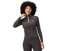 Regatta Womens Ladies Yonder Half Zip Long Sleeve Moisture Wicking Top - Grey - Size 12 UK