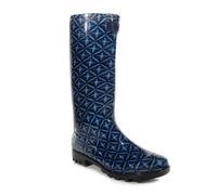 Regatta Womens Lady Wenlock Wellington Boots with Lug Sole in Navy Tile - Size UK 3