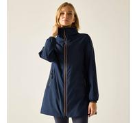 Regatta Women's Lenika Hooded Longer Waterproof Jacket in Mid Navy | Size: 10 Regatta Mid Navy 10