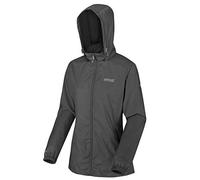 Regatta Women's Lightweight Corinne IV Jacket, Waterproof and Breathable, Lined with Mesh and Hood for Active Hiking Jackets Waterproof Shell, womens, RWW304 03822L, Seal Grey, 22