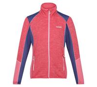 Regatta Women's Lindalla V Marl Full Zip Fleece Jacket - Fruit Dove/Dusty Denim - 14 UK - Fruit Dove/Dusty Denim - 85% Polyester/13% Viscose/2% Elastane
