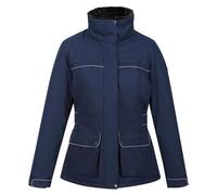 Regatta Linnette Insulated Womens Waterproof Jacket Navy Hooded Outdoor Coat