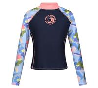 Regatta Womens Long Sleeve Surfing Rash Vest Guard T-Shirt - Navy/Abstract - 18