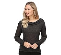 Regatta Womens Long Sleeved T-Shirt Black UK Size 14 Cowl Neck Wool Look Fabric