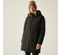 Regatta Women's Marron Longline Hooded Breathable Waterproof Insulated Jacket in Black | Size: 18 Regatta Black 18