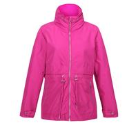 Regatta Womens Nadira Solid Patterned Drawstring Rain Jacket in Fuchsia - Size 14 UK
