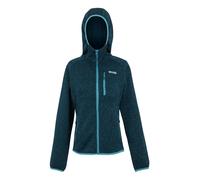Regatta Womens Newhill Hooded Fleece Jacket - Moroccan Blue - 14 UK - Moroccan Blue - 70% Polyester/30% Recycled Polyester