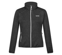 Regatta Womens Newhill Marl Full Zip Fleece Jacket - Seal Grey/Black - 8 UK - Seal Grey/Black - 100% Polyester