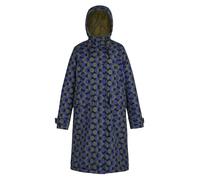Regatta Womens Orla Kiely Floral Long Length Waterproof Jacket - Blue/Dark Olive - 20 UK - Blue/Dark Olive