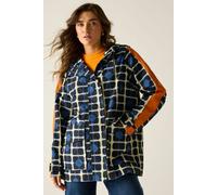 Regatta Women's Orla Kiely Mid Length Waterproof Jacket in Dark Blue | Size: 12 Regatta Dark Blue 12