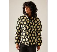 Regatta Womens Orla Kiely Padded Jacket - Black /Yellow, Black, Size 20, Women Black