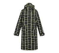 Regatta Womens Orla Kiely Poppy Long Length Waterproof Jacket - Monochrome - 10 UK - Monochrome - 100% Mixed