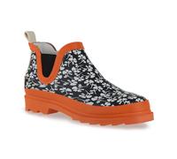 Regatta Womens Orla Kiely Waterproof Mid Wellington Boots in Black-Orange - Size UK 3