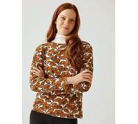 Regatta Womens Orla Kiely Winter Tee T-Shirts-BROWN, Brown, Size 12, Women Brown