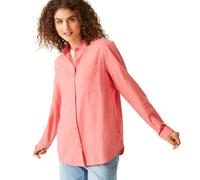 Regatta Womens Primevere Cotton Blend Long Sleeved Shirt - Pink - Size 16 UK