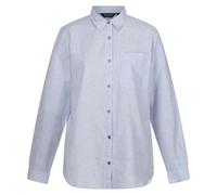 Regatta Women's Primevere Striped Shirt - Hydrangea Blue - 18 UK - Hydrangea Blue - 80% Cotton/20% Linen