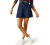 Regatta Women's Shorts Sabela II Cotton Linen Mix Tie Belt Navy