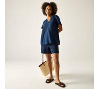 Regatta Women's Selen Short Sleeve Open Collar Blouse in Mid Navy | Size: 12 Regatta Mid Navy 12