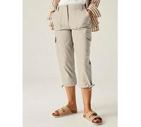 Regatta Womens Shorebella Cargo Capri Trousers- Beige, White, Size 18, Women White