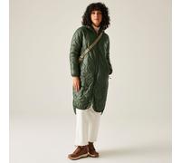 Regatta Women's Triea Longline Hooded Insulating Baffled Jacket in Green | Size: 14 Regatta Green 14