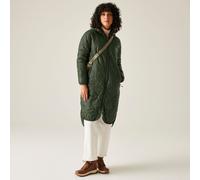Regatta Women's Triea Longline Hooded Insulating Baffled Jacket in Green | Size: 18 Regatta Green 18