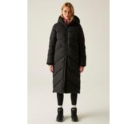 Regatta Ujeane Longline Hooded Water-Repellent Baffled Jacket In Jet Black Jet Black 20