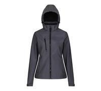 Regatta Women's Venturer 3 Layer Hooded Soft Shell Jacket - Seal Grey/Black - 10 UK - Seal Grey/Black - 100% Polyester