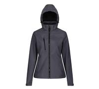 Regatta Womens Venturer 3 Layer Membrane Soft Shell Jacket - Seal Grey/Black - 16 UK - Seal Grey/Black - 100% Polyester