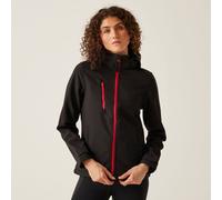 Regatta Women's Venturer 3-layer Waterproof Hooded Softshell Jacket in Black | Size: 16 Regatta Black 16