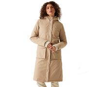 Regatta Women's Breathable Yarli Waterproof Longline Jacket Warm Taupe Light Vanilla, Size: 10