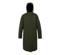Regatta Womens Yarli Longline Waterproof Jacket - Dark Khaki/Light Vanilla - Dark Khaki/Light Vanilla - 8 UK