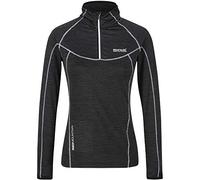 Regatta Womens Yonder Quick Dry Grid Fabric Performance Wicking Zip Neck Fleece T-Shirts/Polos/Vests - Black, 16