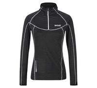 Regatta Womens Yonder Quick Dry Grid Fabric Performance Wicking Zip Neck Fleece T-Shirts/Polos/Vests - Black, 16