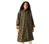Regatta x Orla Kiely Girls Changing Robe, Large Wiggle Olive/Antique Moss, 9-13 Years