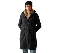 Regatta Women's Jacket Yannta - Insulated Waterproof Hooded Longline - Jet Black Size 12