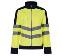 Regatta TRA625 20790 Professional Hi-Vis Waterproof and Breathable Softshell Jacket, Yellow/Navy, XXL
