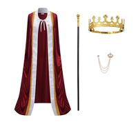 Regenboog King Cape Costume for Men and Women - Adult Royal Robe Crown Scepter Set, Queen and Lord Farquaad