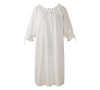 Regency Shift 1800s 19th Century Chemise French Style Jane Austen Costume, Cream, Medium
