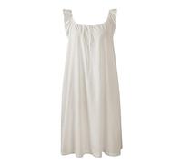 Regency Shift 1800s 19th Century Sleeveless Chemise Jane Austen Costume, Cream, Medium