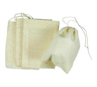 Regency Wraps 100% Cotton Drawstring Bag, Pouches for Enclosing Bulk Spices, Tea, Potpourri, and Jewelry, 100% Cotton Mini Bags, 3" x 4", Pack of 4, Natural