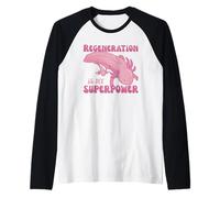 Regeneration is My Superpower Sweet Axolotl Raglan Baseball Tee