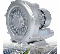 Regenerative Blower 120W-1500W 110V/220V/380V Single Phase/Three-Phase,High-Pressure Vortex Ring Blower,Industrial Vacuum Pump for Air Blowing Or Suction for Sewage Aeration Aquarium(370W/220V)